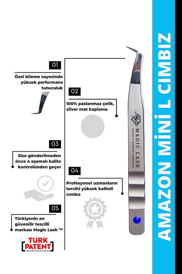 Amazon Mini L Mega Volume Ipek Kirpik Cımbızı - 5