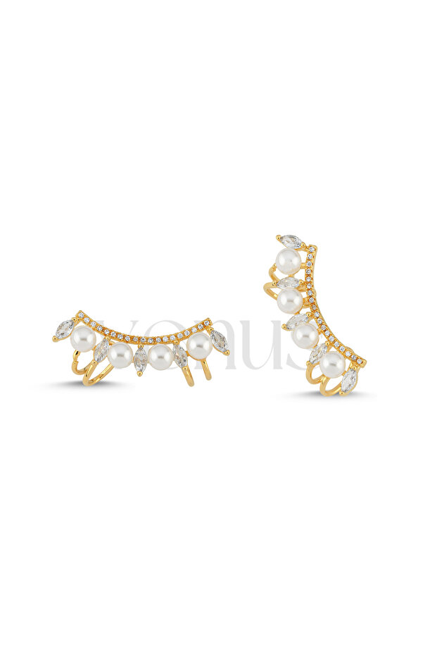 Çelik İncili Earcuff - 1