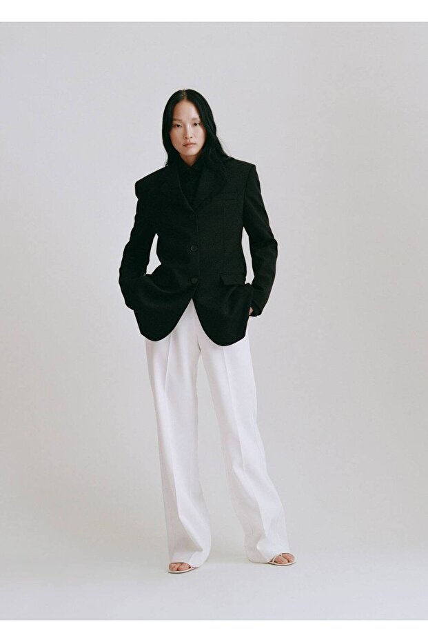 Düşük belli düz takım pantolonu - 5