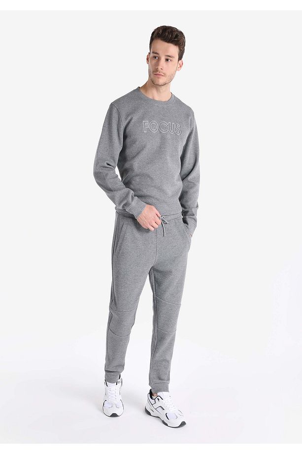 Regular Fit Orta Bel Erkek Antrasit Eşofman Altı - 3