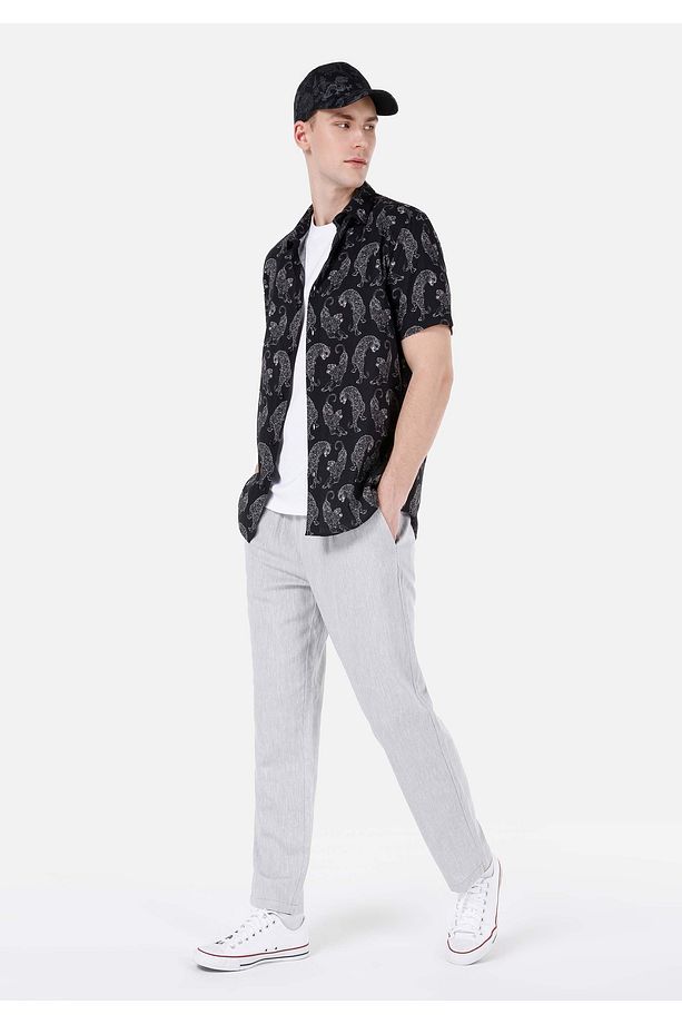 Regular Fit Orta Bel Düz Paça Erkek Mavi Pantolon - 3