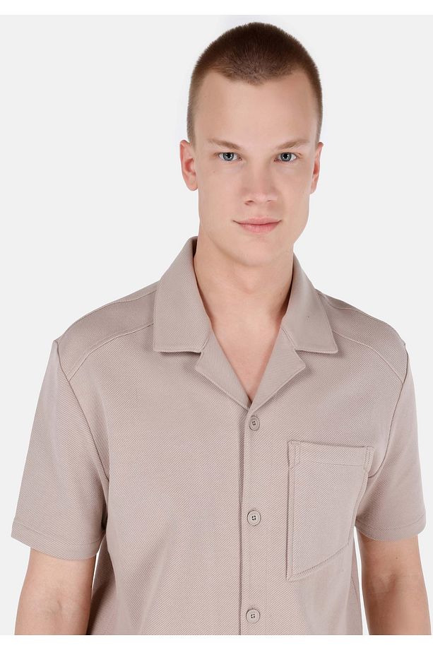 Bej Erkek Polo K.kol - 4