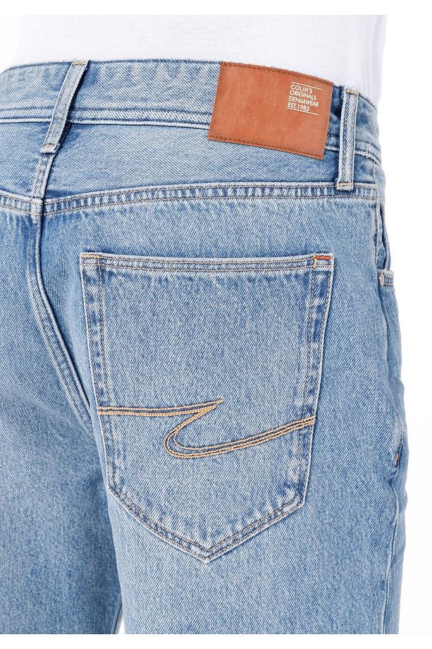 Regular Fit Orta Bel Erkek İndigo Jean Şort - 6