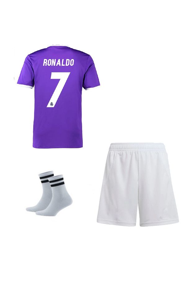 2017 Şampiyonlar Ligi Finali Real Madri.d Ronald.o ÇOCUK FUTBOL FORMA 3'lü Set (MOR) - 3