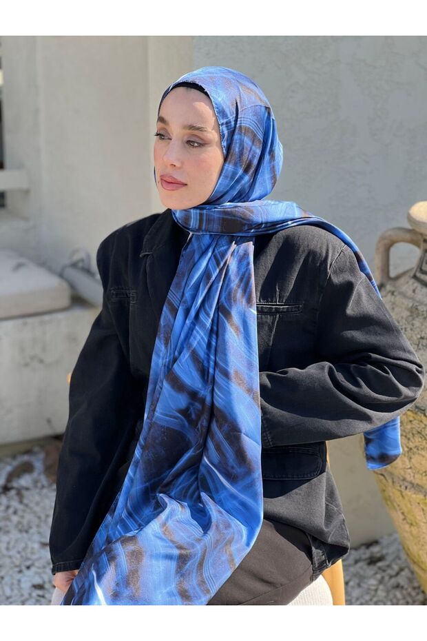 Marble Desen Twill Şal - 2