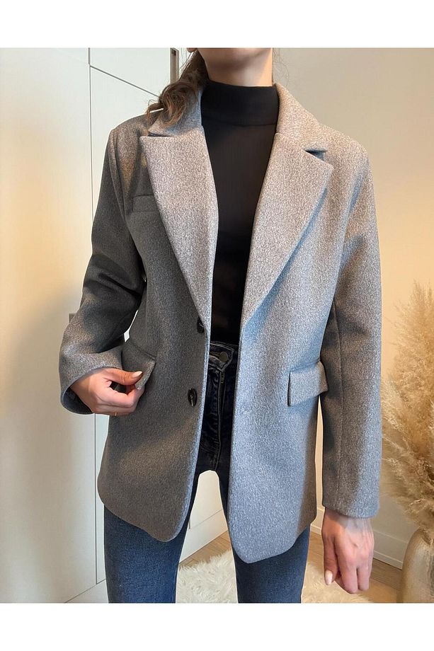 Kaşe Blazer Ceket - 1