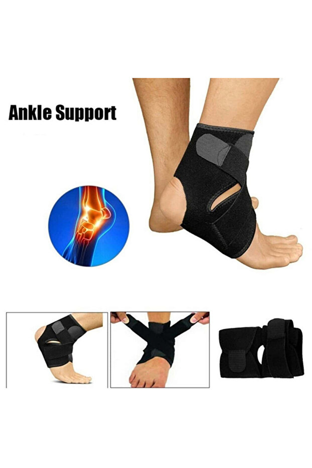 دعامة للكاحل  ، حزام لف قابل للتعديل وجيد التهوية - 1