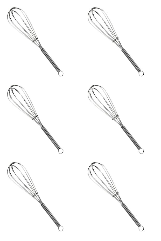 6 Pieces of Whisk Model Teaspoon Mini Mixer Whisk