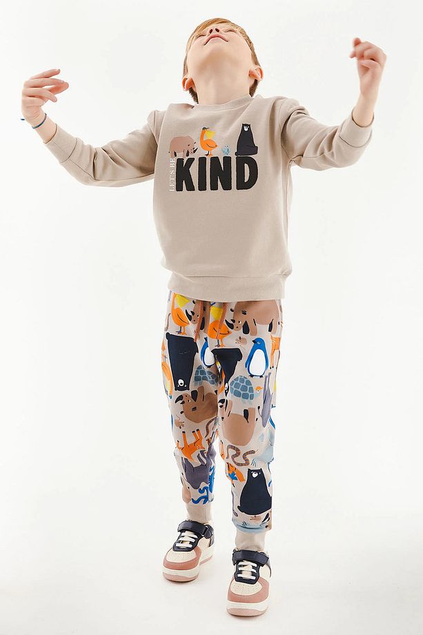 Let S Be Kind Erkek Eşofman Takımı - Bej - 1
