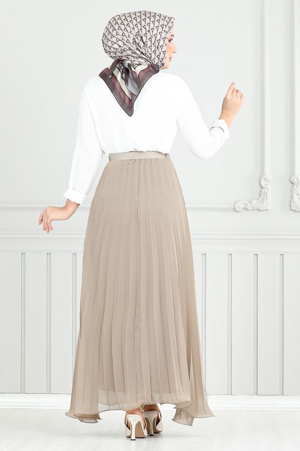 Piliseli Şifon Etek 16202BSK984-M Vizyon - 4