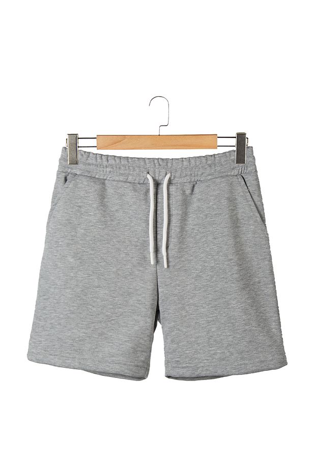 2'li Erkek Gri - Mavi Basic Regular Fit Şort & Bermuda - 2