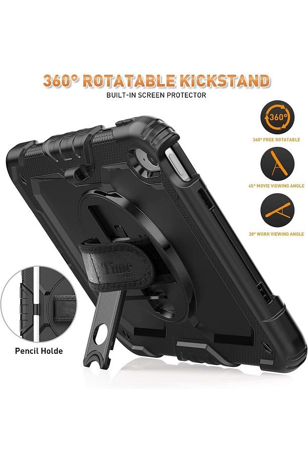 Apple İpad Pad 11.Nesil (A16) 11inç 2025 Tablet Kılıf Stand Askılı Zırh Tank Defender Case - 3