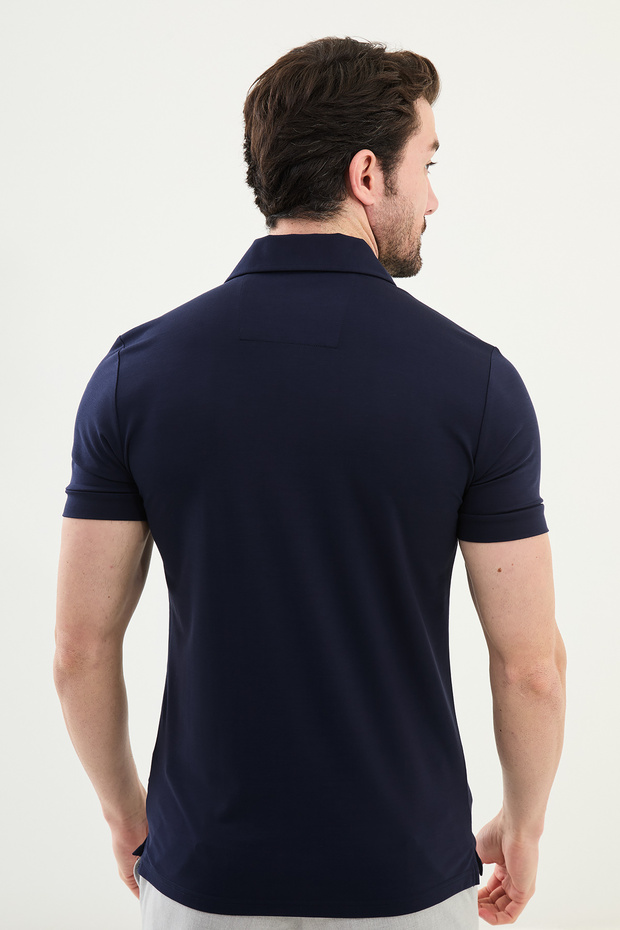 ياقة بولو بسحاب من القطن الممشط - 3