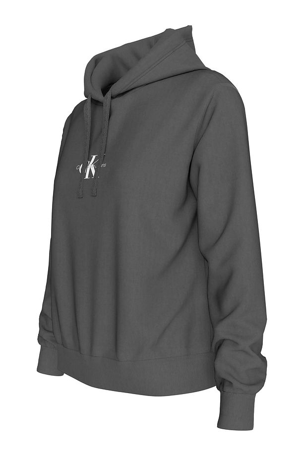 Kadın WASHED MONOLOGO REGULAR HOODIE Sweatshirt-Gri - 2