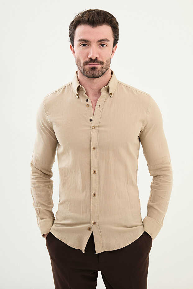 قميص بأزرار علوية - 1