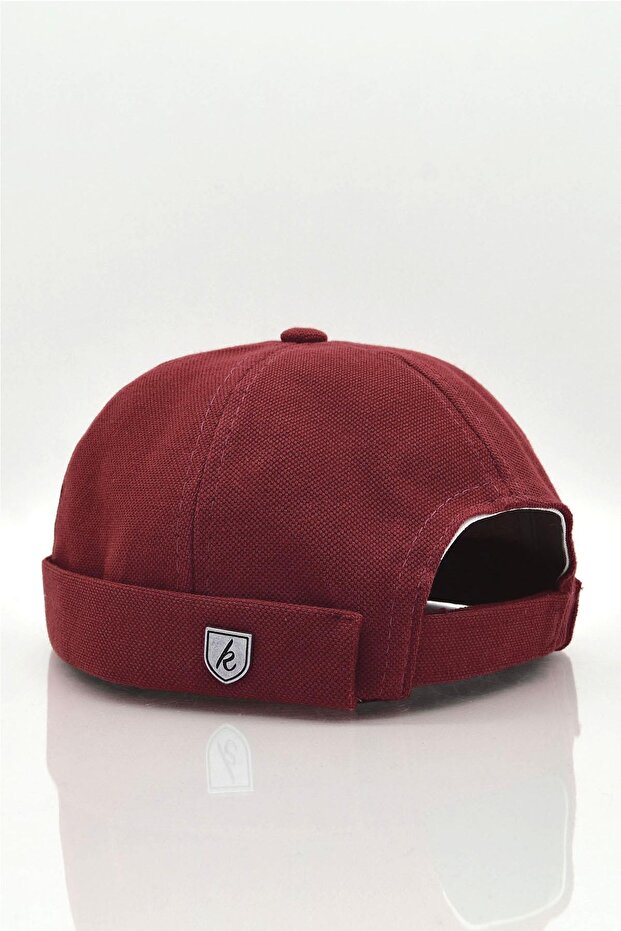 Men's Hipster Premium Cap Claret Red Docker Hat