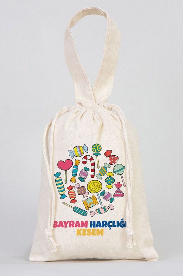 Bayram Harçlığı Kesesi 10'lu Paket - Bayram Hediyesi Paketleri - Tek Tutma Kısa Kulp, 15,5 x 20 cm - 1