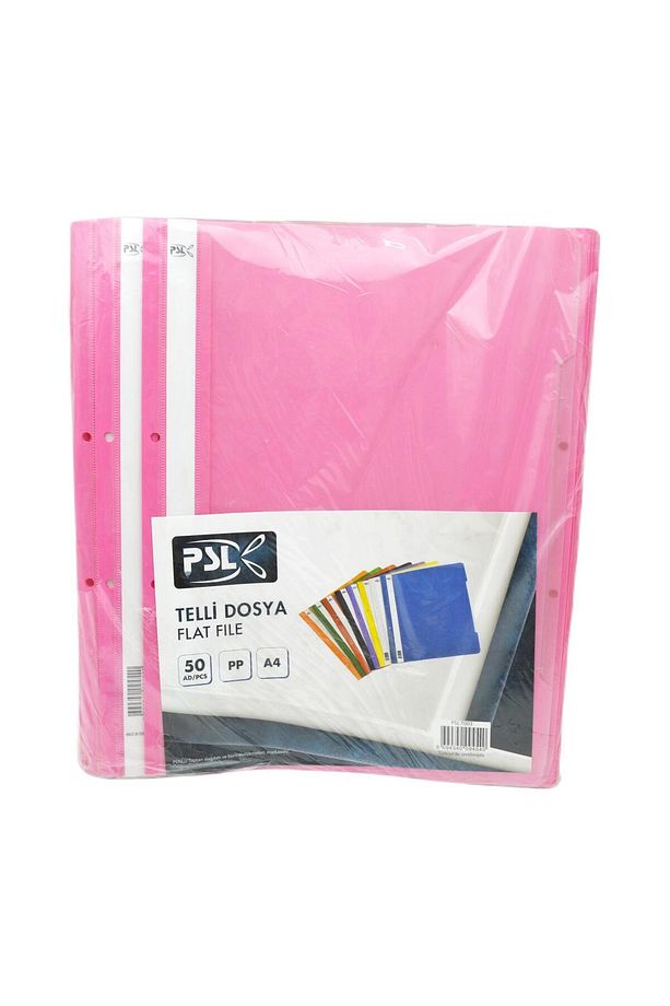 A4 Telli Dosya Pembe 50 li Paket - 1