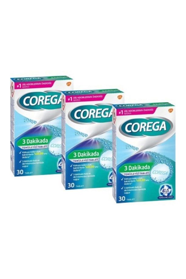 3 Dakikada Diş Protezi Temizleyici 30 Tablet X 3 adet - 1