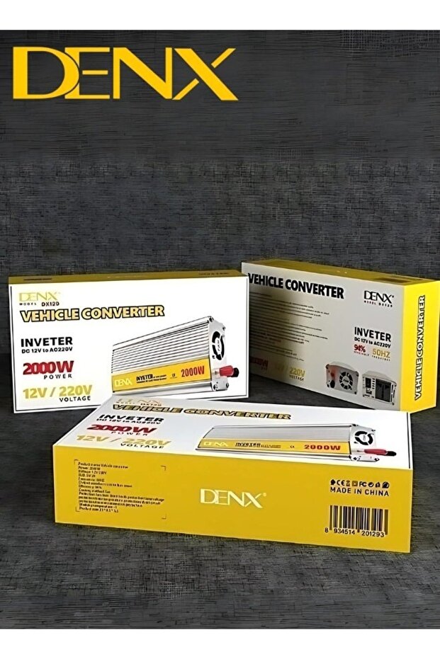 محول طاقة للسيارة DX129 بقدرة 2000 واط من 12 فولت إلى 220 فولت مع منفذ USB وشاحن سريع DX129 - 4