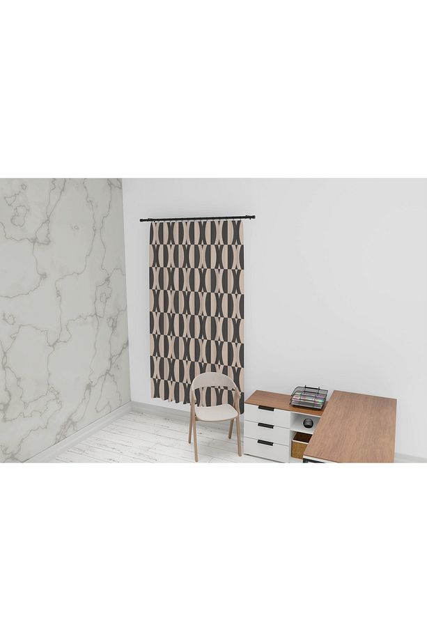 Modern Retro Desenli Polyester Kumaş - Döşemelik, Çanta, Minder ve Örtü Kullanımına Uygun ( 1 M ) - 4