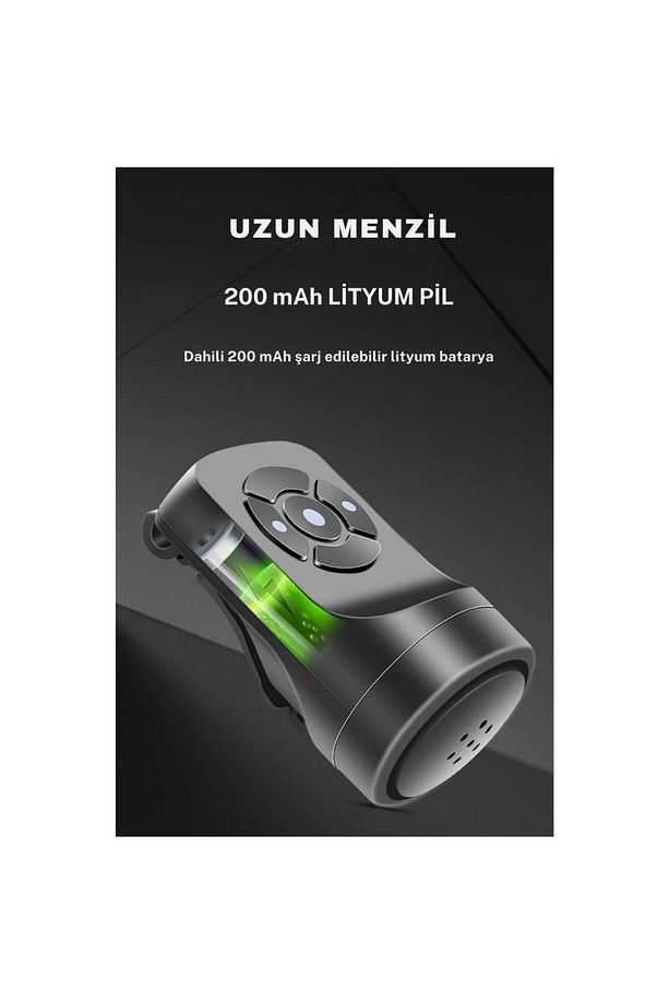 Bisiklet Zili & Alarm USB Şarjlı 120 dB Yüksek Ses 4 Zil Sesi Hırsızlık Önleyici Su Geçirmez - 9