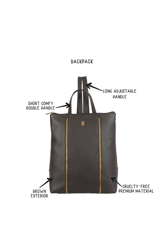 Womens Lxe Voldmort Backpack- Brown - 2