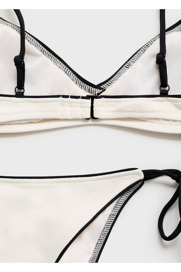Kontrast Dikişli Bikini Üstü - 6