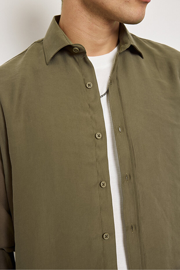 Modal Kumaş Premium Erkek Oversize Gömlek - 4