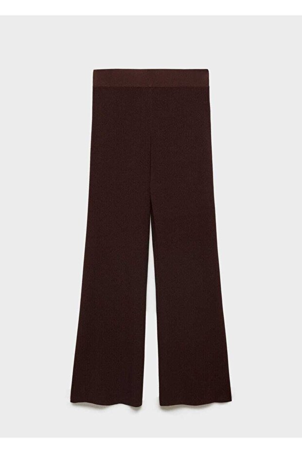 Düz kesim triko pantolon - 3