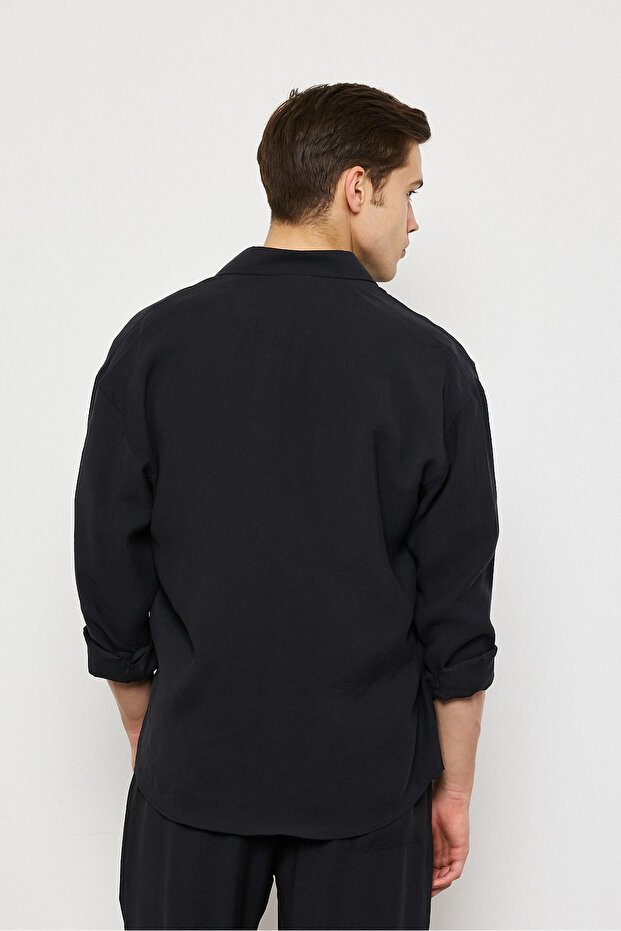 Modal Kumaş Premium Erkek Oversize Gömlek - 5