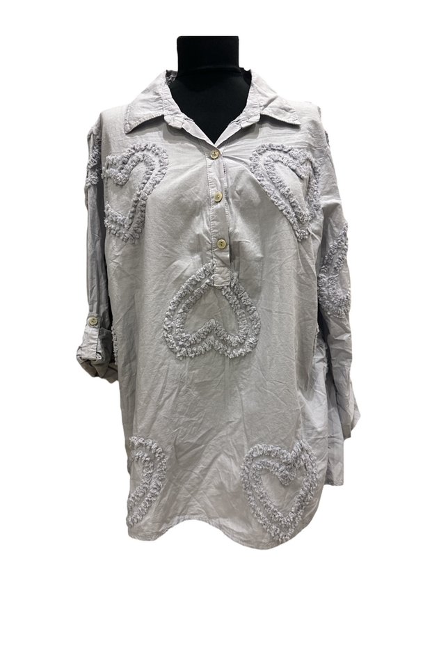 Italian 100% Cotton Heart Shirt