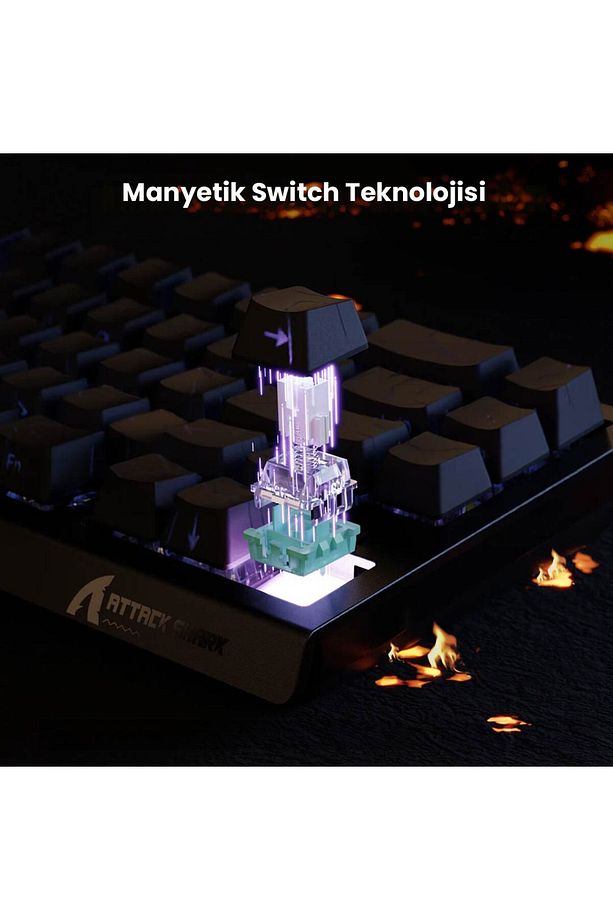 Attack Shark X68 He Manyetik Switch Klavye 8k 0.125ms Gecikme - 5