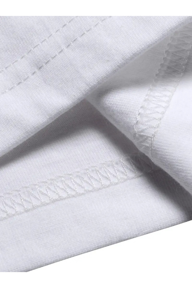 تي شيرت أساسي كبير الحجم مصنوع من القطن بنسبة 100% - 4