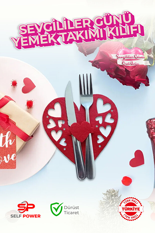 2Pcs Valentine's Day Tableware Set, Valentine's Day Table Decorations