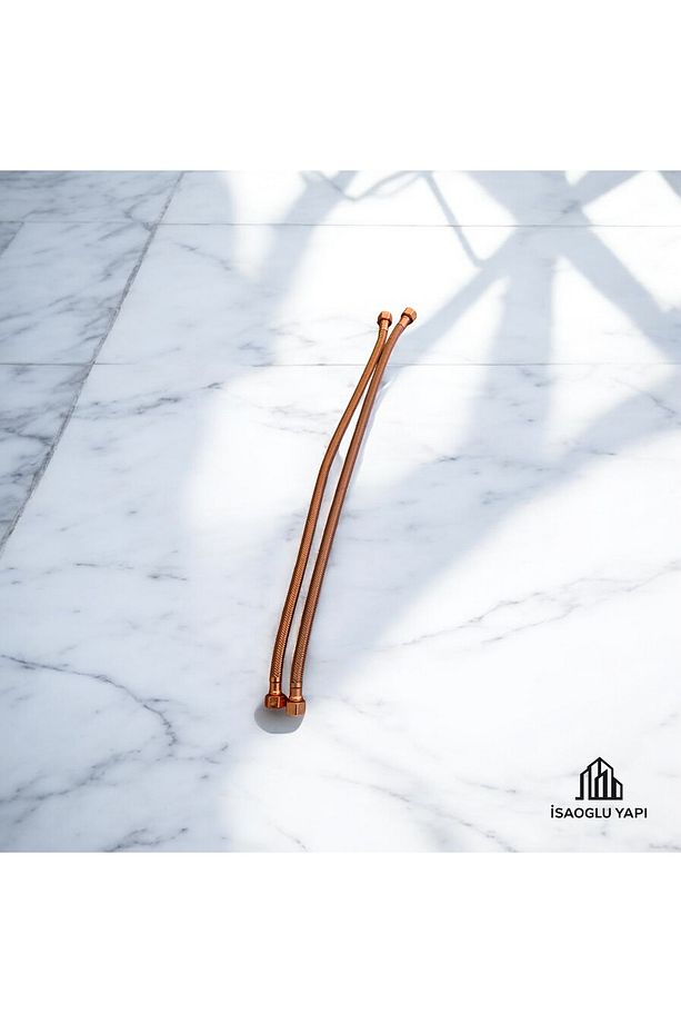Bakır Klozet Flexi 50 Cm 2 Adet Bronz Çelik Örgülü Hortum - 1