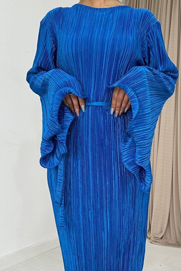 Saks İspanyol Kol Piliseli Elbise - 3