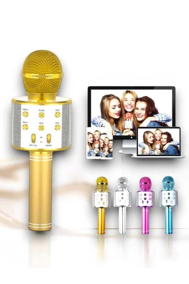 Karaoke Mikrofon ve Hoparlör Bluetooth Hoparlör - Şarjlı ve Taşınabilir Ses Deneyimi - 3