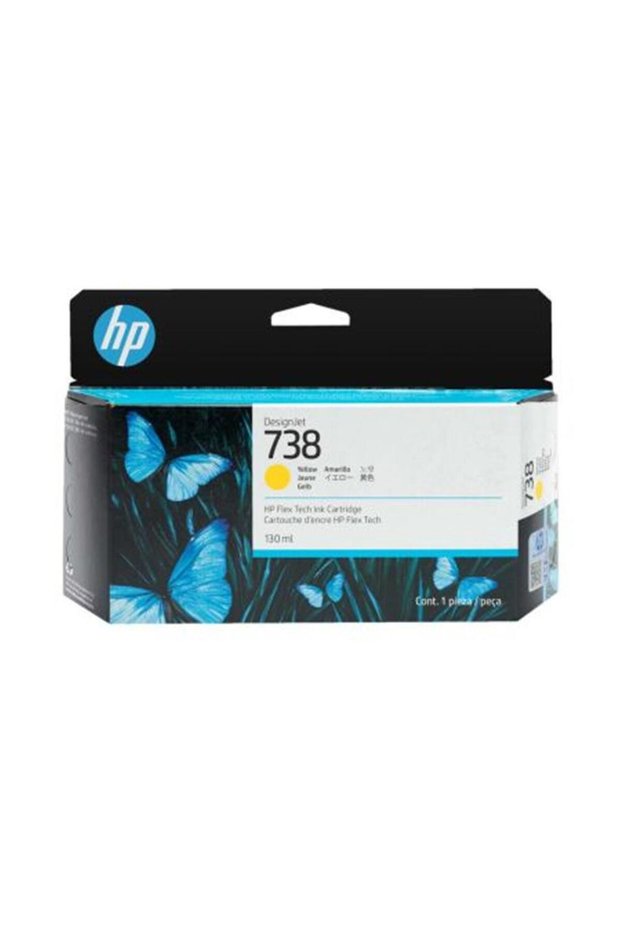 خرطوشة الرسم الأصفر HP 738 بحجم 130 مل 498N7A