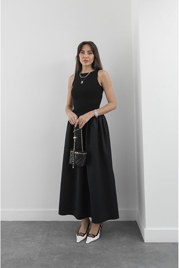 Rochie neagră Conlin Zero Sleeve - 4