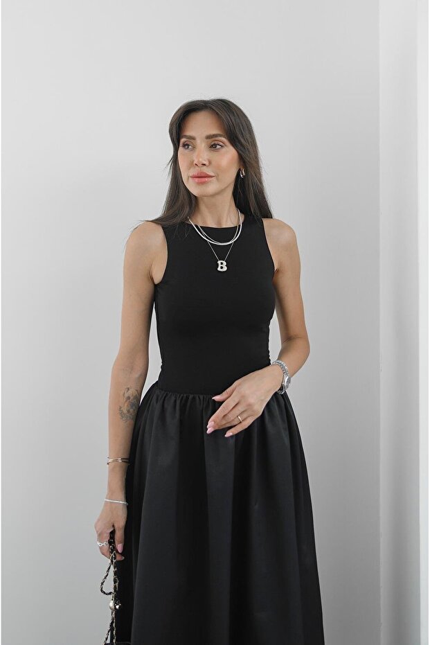 Rochie neagră Conlin Zero Sleeve - 3