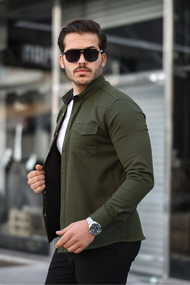 Slim Fit Men's Denim Shirt Slim Fit