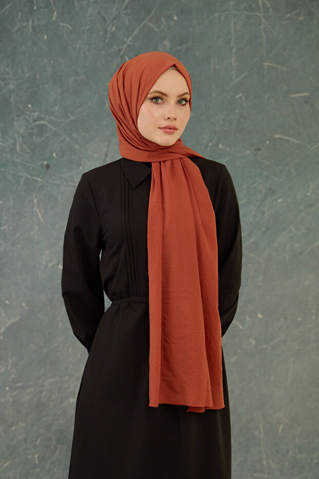 Plain Pattern No Wrinkles Shawl - 3