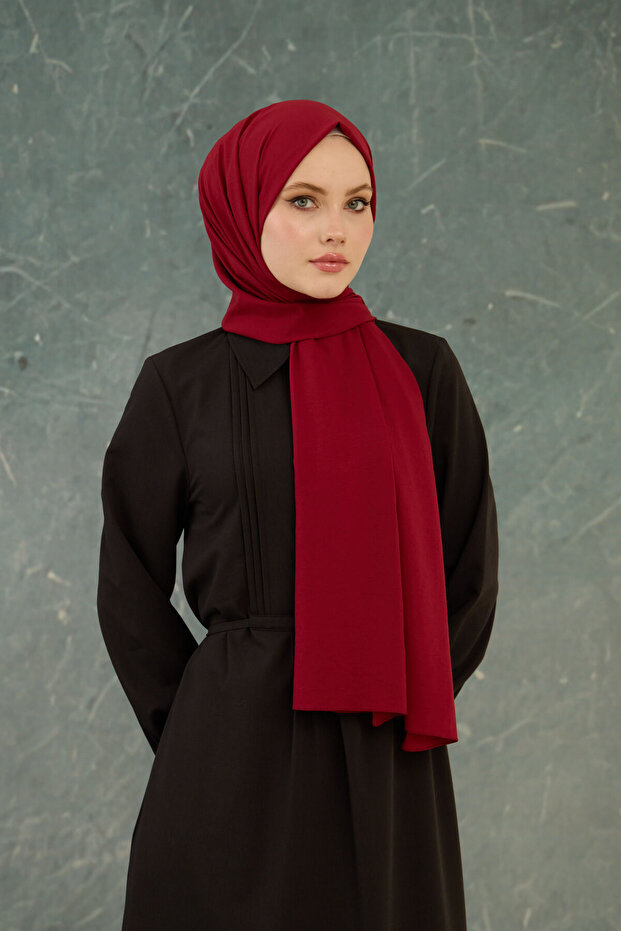 Plain Pattern No Wrinkles Shawl - 3