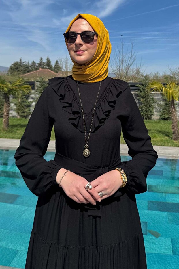 Jale Elbise Siyah - 4