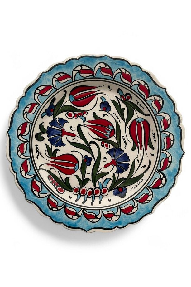 Çini Dekoratif Tabak, Duvar, Masa Süsü, Hediyelik El Yapımı (HANDMADE) Küçük Boy Tabak 18- 20 Cm - 2