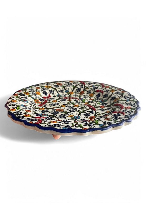 Çini Dekoratif Tabak, Duvar, Masa Süsü, Hediyelik El Yapımı (HANDMADE) Küçük Boy Tabak 18- 20 Cm - 4