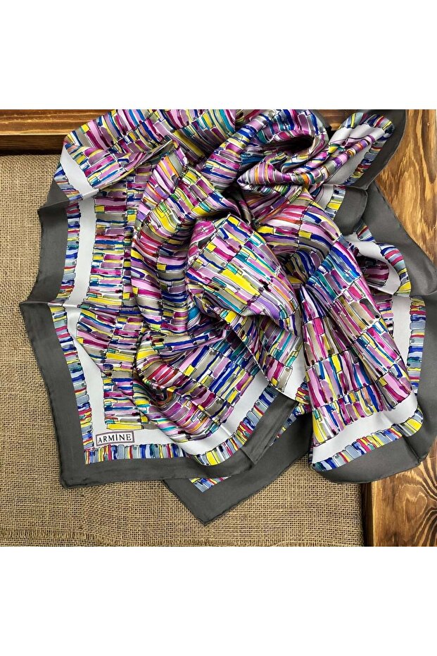 Eșarfă de mătase - 8745D-55 - Tivil - 1
