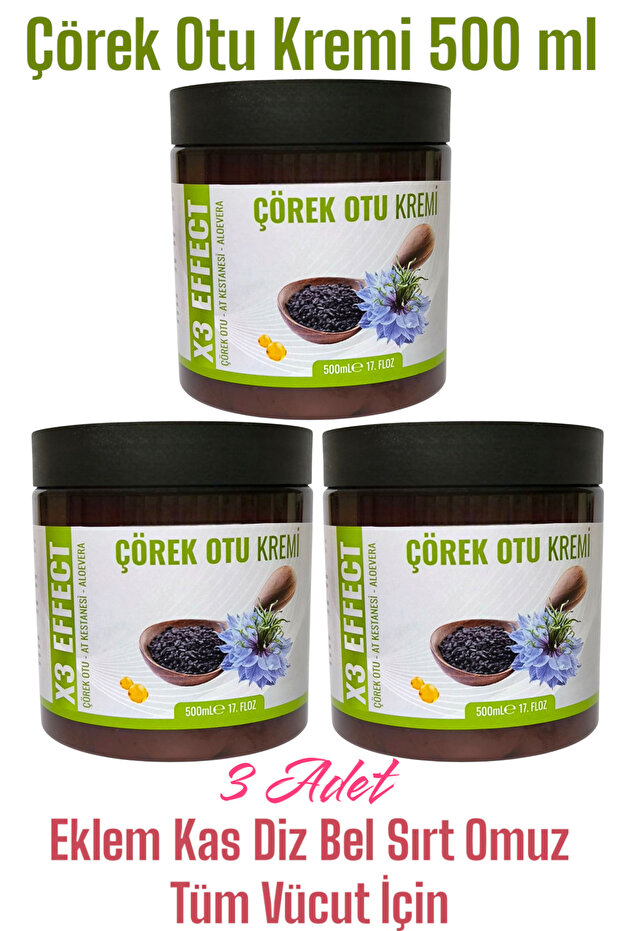 Black Seed Oil Massage Cream 500 ml 3 Pieces