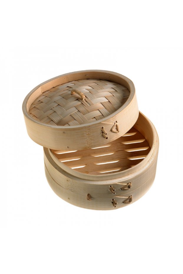 Bamboo steaming basket, 20 cm diameter